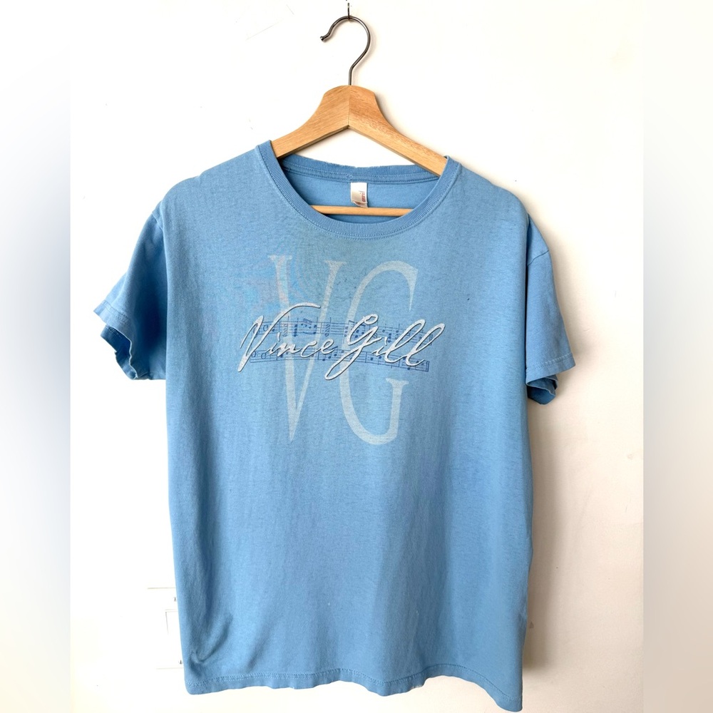 Anvil Light Blue Vince Gill Graphic Short Sleeve Tee